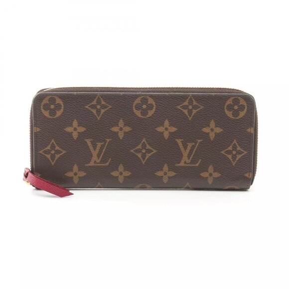 LOUIS VUITTON Portefeuille Clemence Around long wallet M60742 Monogram Fuschia - Picture 1 of 9